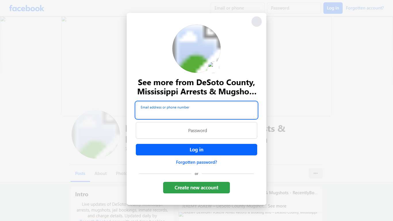 DeSoto County, Mississippi Arrests & Mugshots - RecentlyBooked.com Facebook
